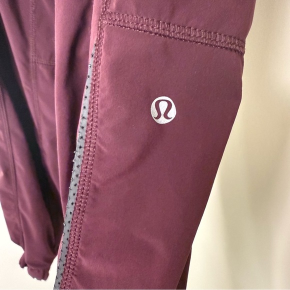 Lululemon Maroon Reflective Joggers – Lightweight Running & Training Pants - Picture 8 of 11